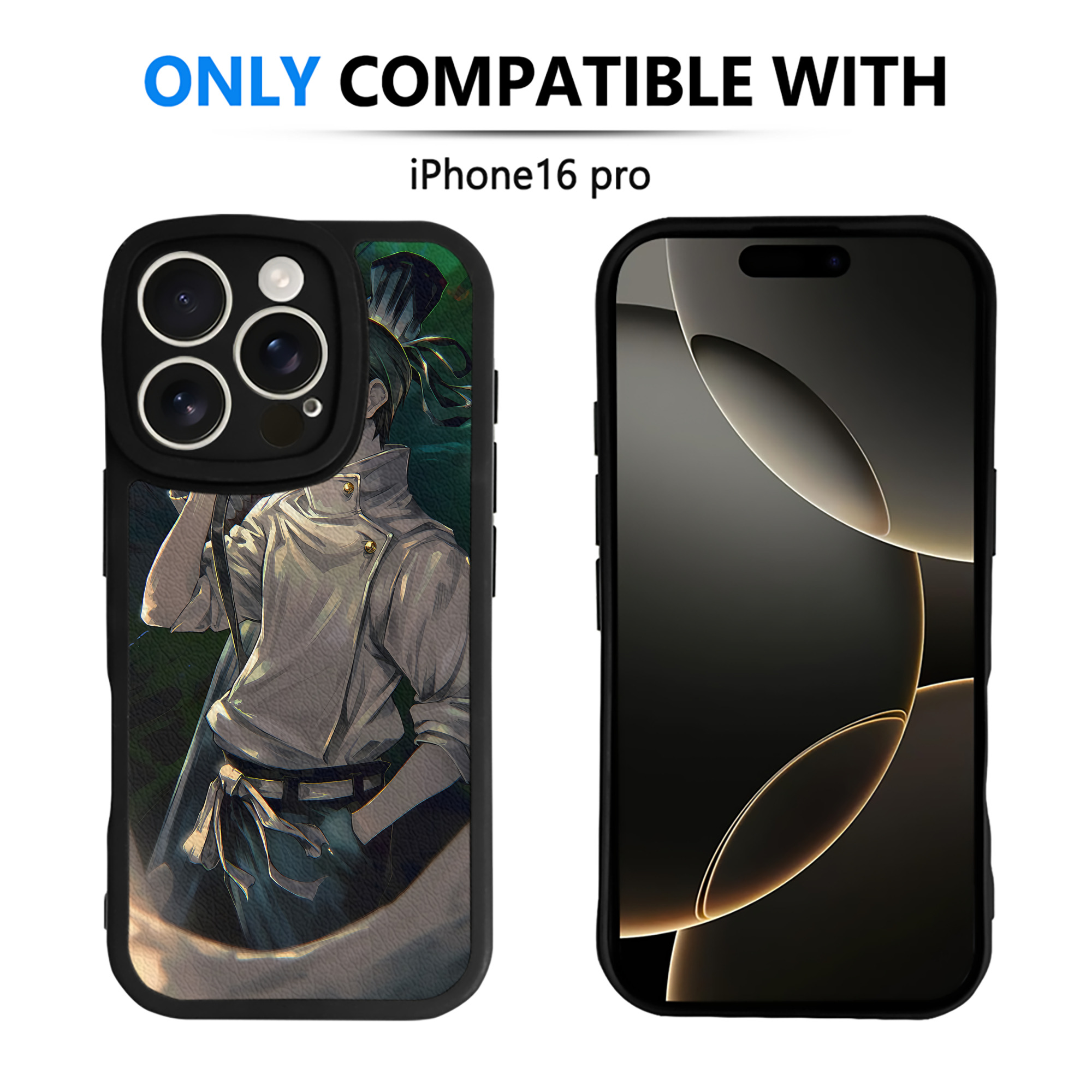（画像用） 呪術廻戦 Jujutsu Kaisen 【iPhone 16シリーズ対応】シリコンスマホケース（レザー調） 材質：シリコン